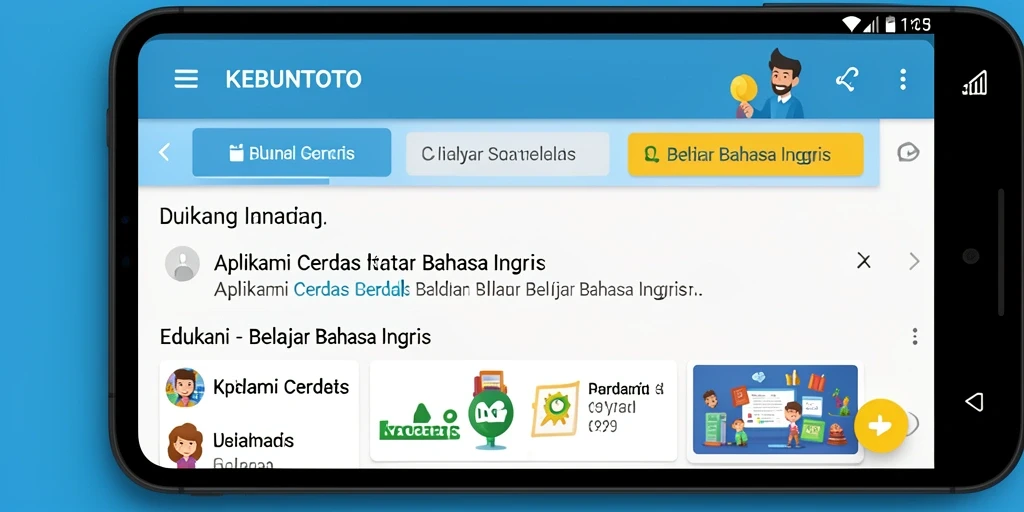 Tampilan antarmuka KEBUNTOTO yang menarik dan edukatif.