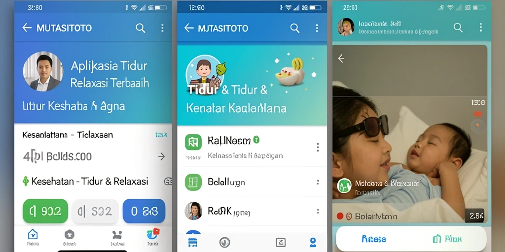 Antarmuka user-friendly MUTASITOTO untuk tidur dan relaksasi.