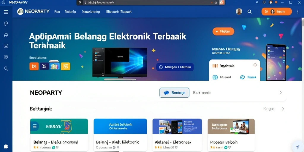 Tampilan antarmuka aplikasi NEOPARTY yang ramah pengguna.