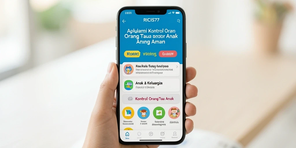 Tampilan antarmuka RICIS77 yang user-friendly untuk kontrol orang tua.