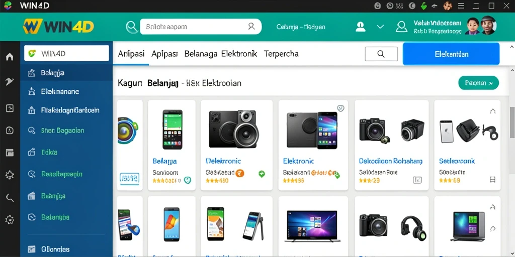 Antarmuka aplikasi WIN4D yang modern dan mudah digunakan.