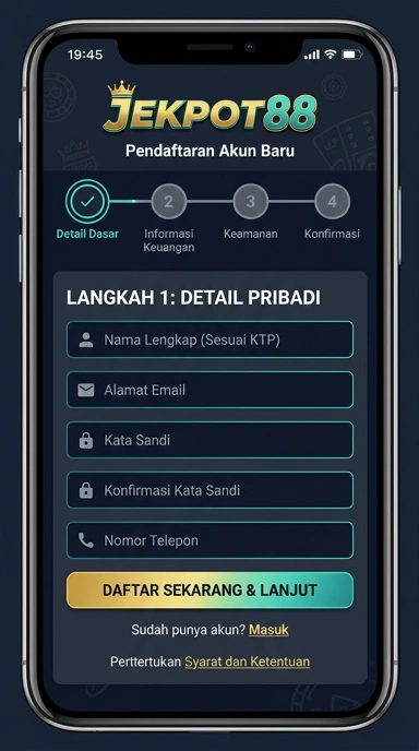 Cara Mudah Buat Akun Baru Jekpot88 di Android